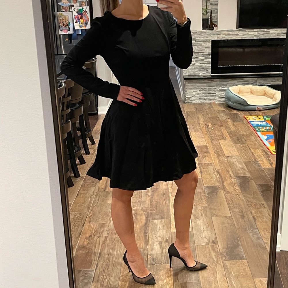 Lulus Forever Chic Black Long Sleeve Dress, M - Picture 4 of 5